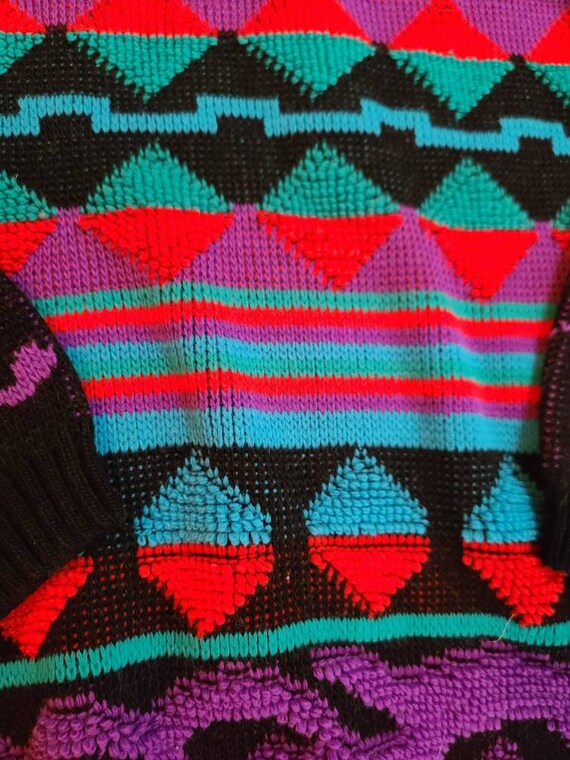 Vintage ugly sweater, 1980s sweater, size xs, siz… - image 6