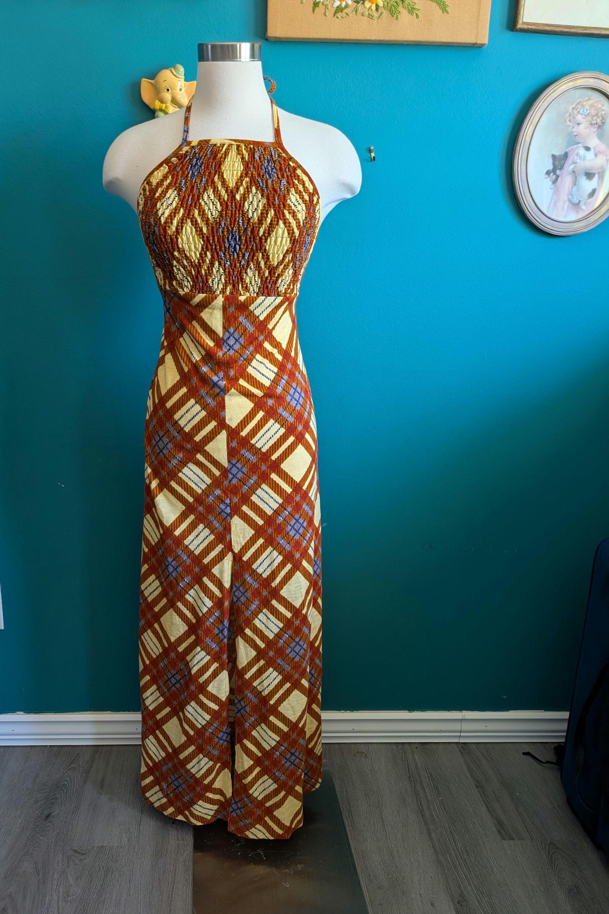 60s Halter Dress - Etsy