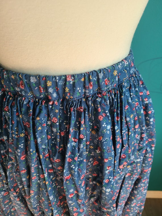 Vintage Size medium maxi skirt, cotton skirt, flo… - image 2