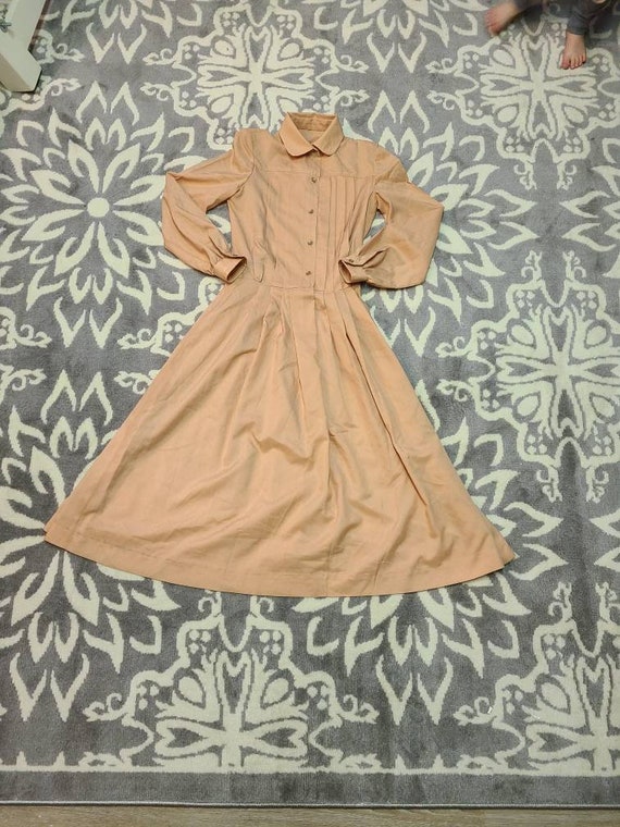 Size xs/ Vintage 1970s dress, pleated, pintucked,… - image 1