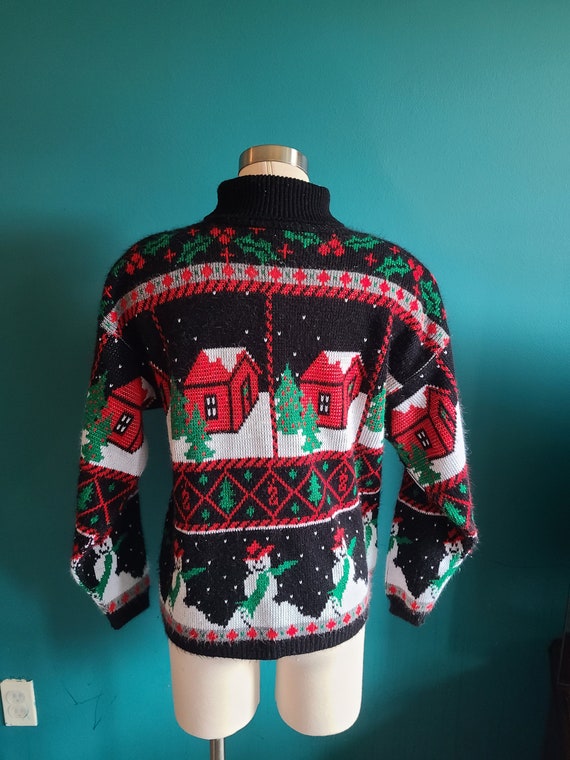 Vintage ugly Christmas sweater, vintage Christmas… - image 4