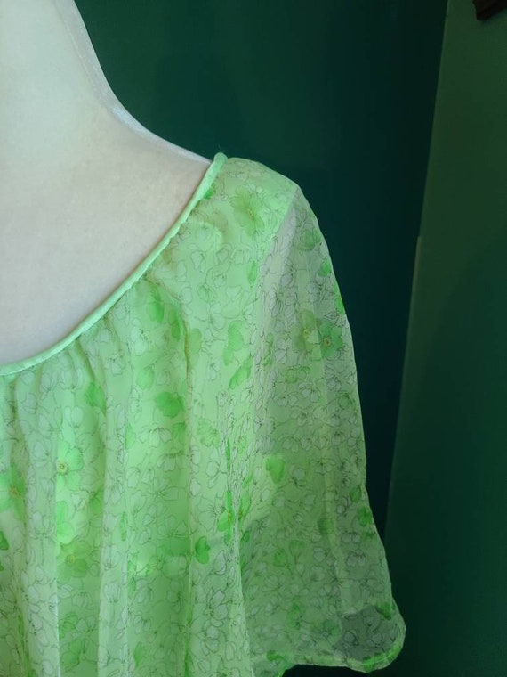 Vintage 70s green cape dress, vintage 70s maxi dr… - image 3