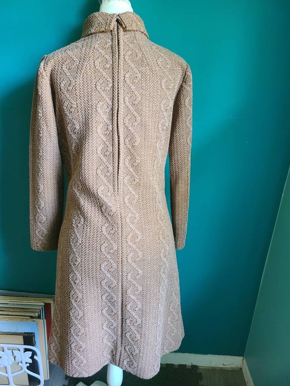 Size medium / Vintage dress, 1960s knit dress, mo… - image 3