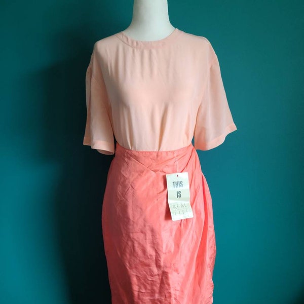 Vintage Silk Wrap Skirt Earth Tones - XS main image 1