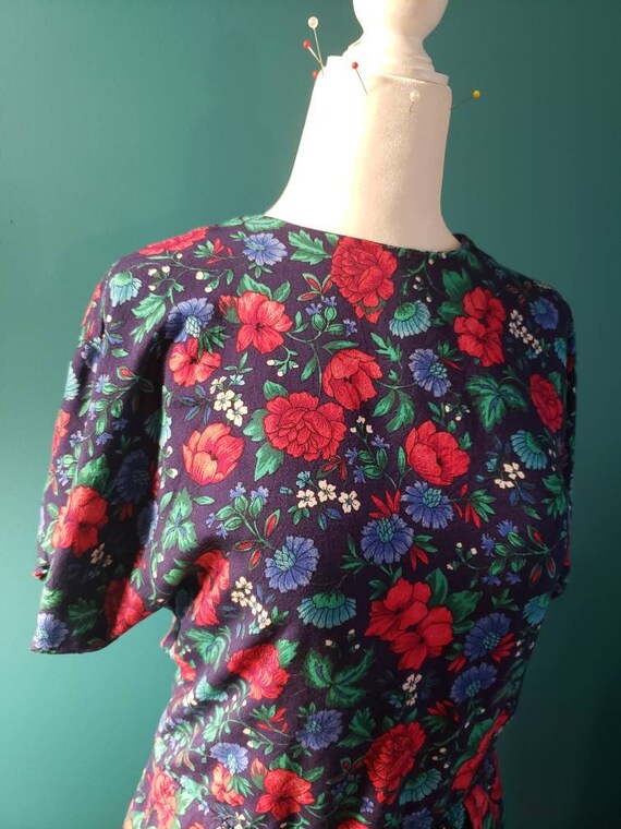 1980s 1990s vintage dress, floral dress, cottagec… - image 4