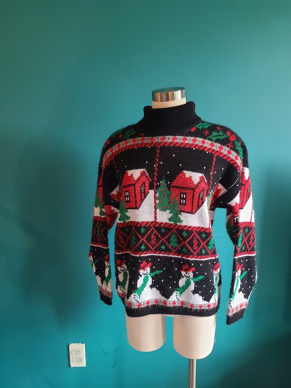 Vintage ugly Christmas sweater, vintage Christmas… - image 1
