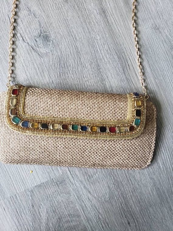 Vintage Purse Beaded Purse Gold Purse 60s Clutch Vintage - Etsy