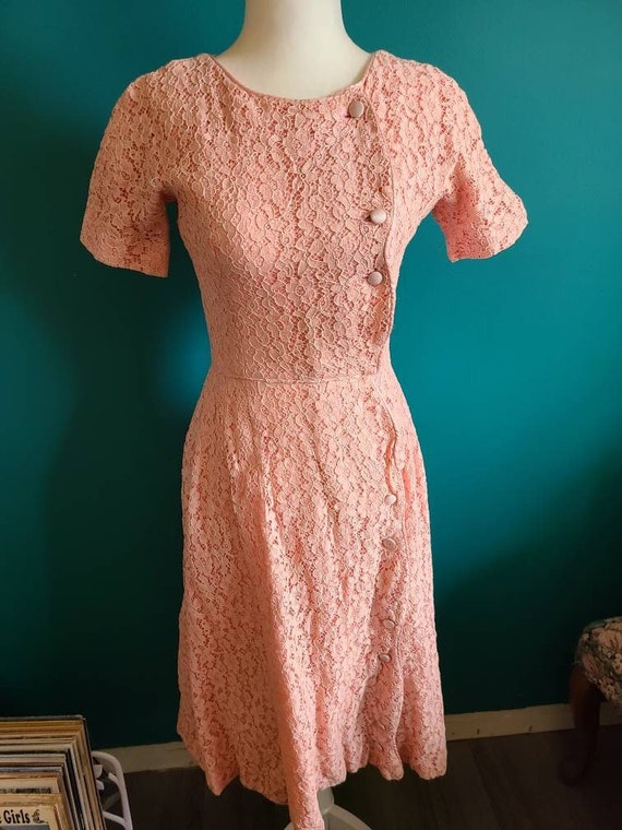 blush pink scalloped dress Back When Pink Scalloped Midi Dress, Large - The Mint Julep Boutique
