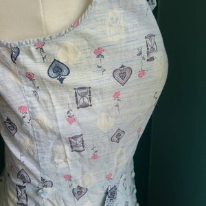 Size / 1940s Novelty Print dress with pockets, cotton, sundress, volup vintage, pinup, image 10