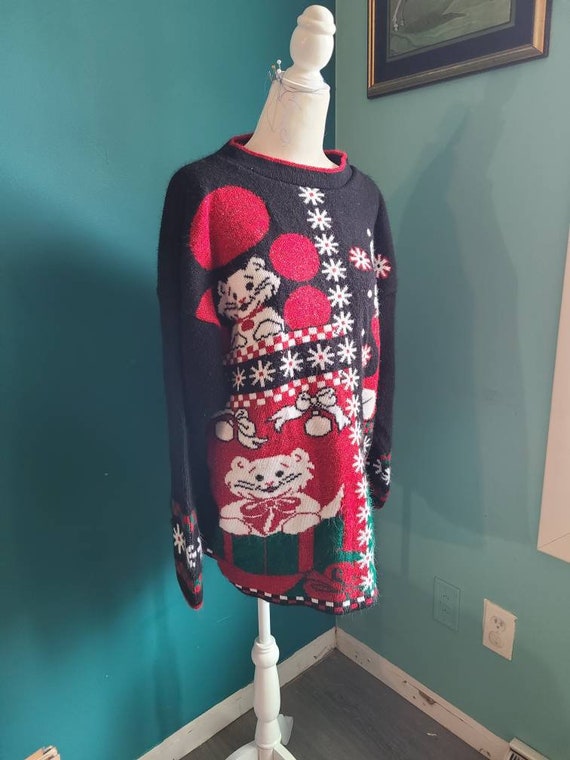 Vintage ugly Christmas sweater, vintage Christmas 