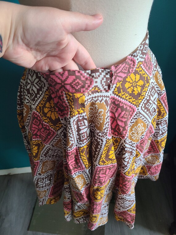 Womens vintage skirt, 60s skirt, patchwork, quilt… - image 3
