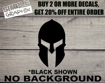 Spartan Helmet vinyl Decal, Bumper Sticker, Patriotic, 2nd Amendment, JDM Decal for Truck, Car, toolbox, Windows, Outdoors, etc... Version 1