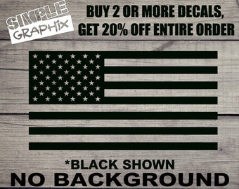 American Flag vinyl Decal, Bumper Sticker, JDM Decal for Truck, Car etc..  Outdoors Oracal 651 Vinyl.  Patriotic decal! Normal Facing Flag.
