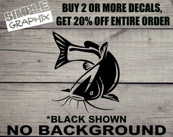 Catfish vinyl Decal, Bumper Sticker, Fishing, Fish, Cat Fish, Hunting, Truck, Car, toolbox, Windows, Outdoors, etc... Oracal 651 vinyl!!