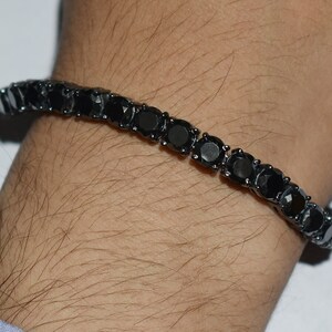 Black Diamond Tennis Bracelet in Black 