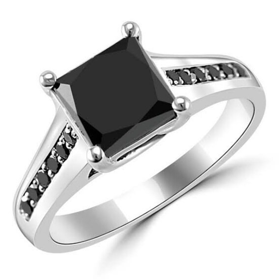 2.5 carat black diamond ring deals
