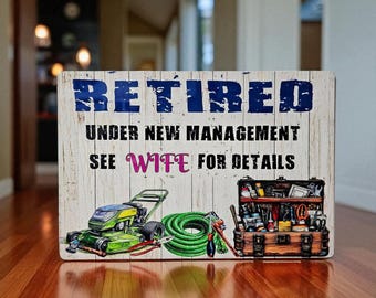 Funny Retirement Gift Novelty Weatherproof Aluminum Metal Sign Plaque Wall Art  Him Dad Husband