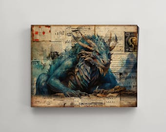Gothic Dragon Sign - High-Gloss Metal Wall Art for Dark Home Decor