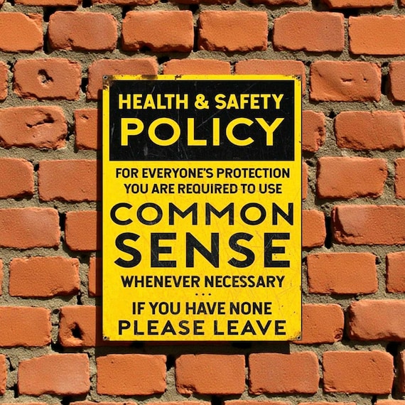 Vintage Garage Sign - Rustic Workshop Safety Metal Plaque