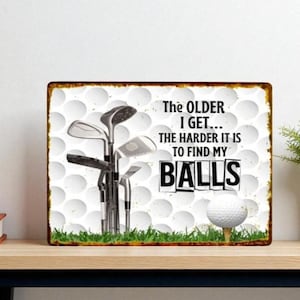 Funny Golfers Sign - Golf Lover Metal Plaque