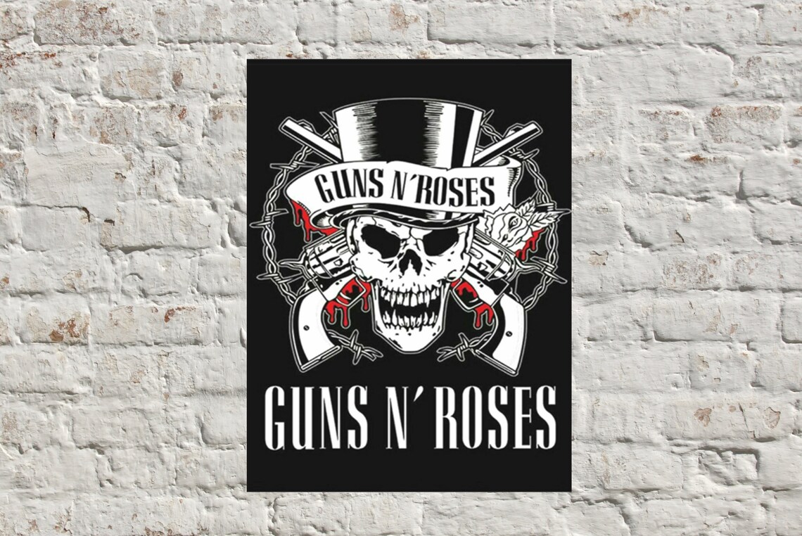 Guns n Roses retro metal wall sign plaque art decor home bar Etsy