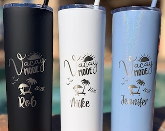 Permanently Engraved Cruise Trip Tumbler: Personalized Travel Cup Girls Trip Beach Sunshine Vacation