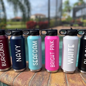 Personalized Insulated Water Bottle, Custom Water Bottle With Straw ...