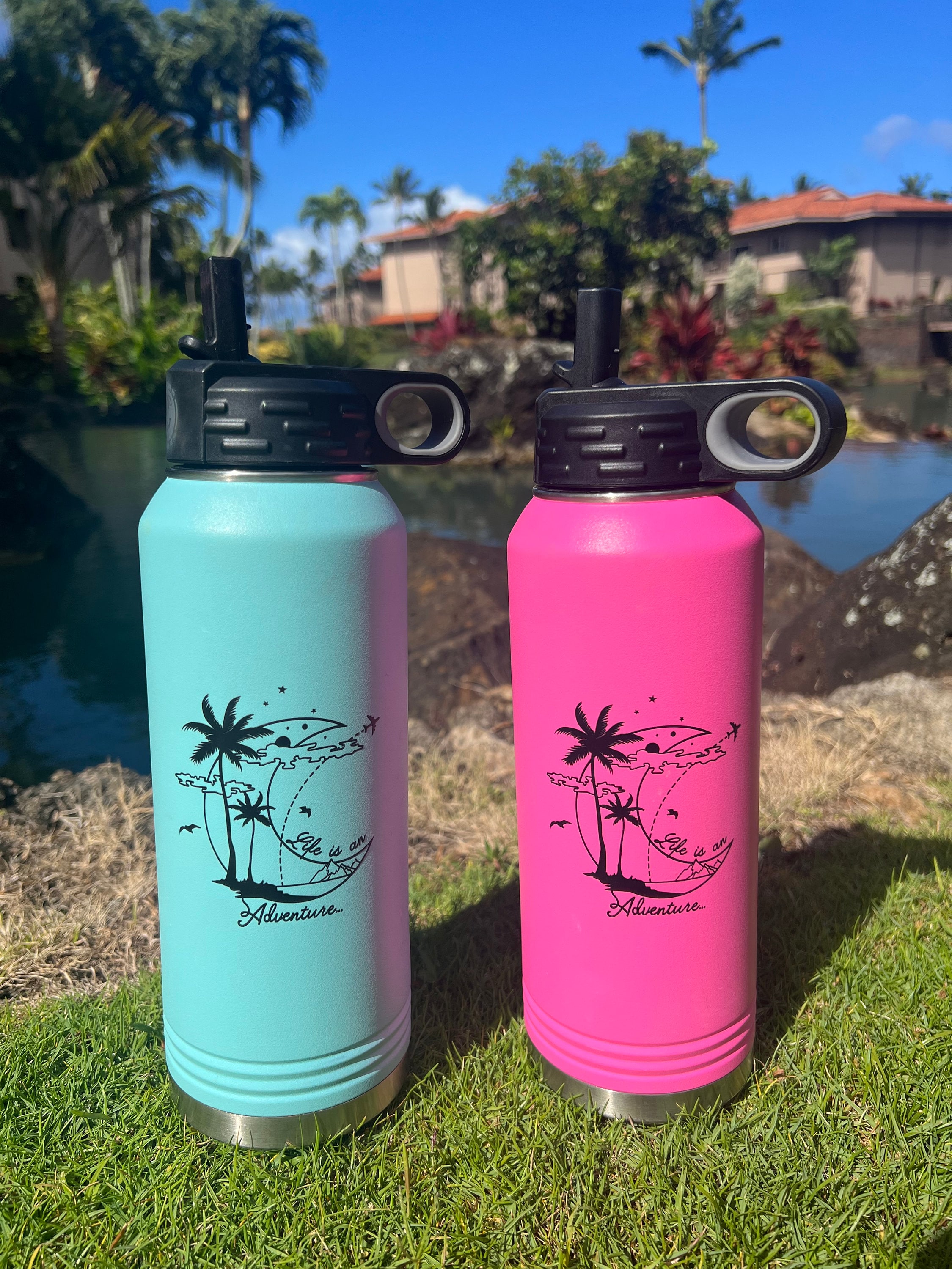Personalized Insulated Water Bottle, Custom Water Bottle With Straw ...