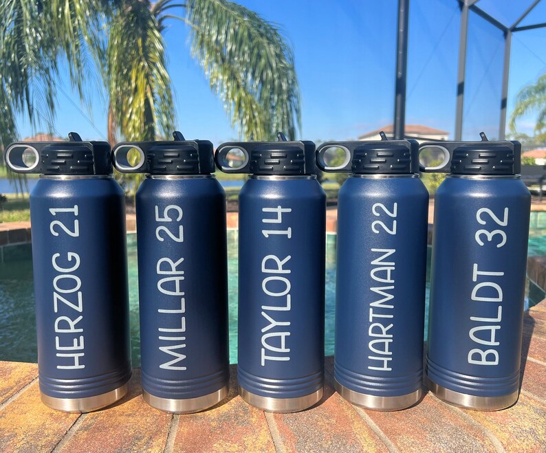 Personalized Insulated Water Bottle, Custom Water Bottle With Straw ...