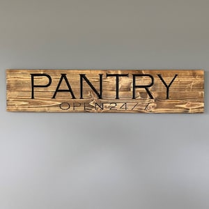 Pantry Sign/Handmade Wood Sign/Carved Pantry sign/Wood Pantry Door Sign/Kitchen Decor/Interior Door Sign/Kitchen Sign/Word sign/Farmhouse