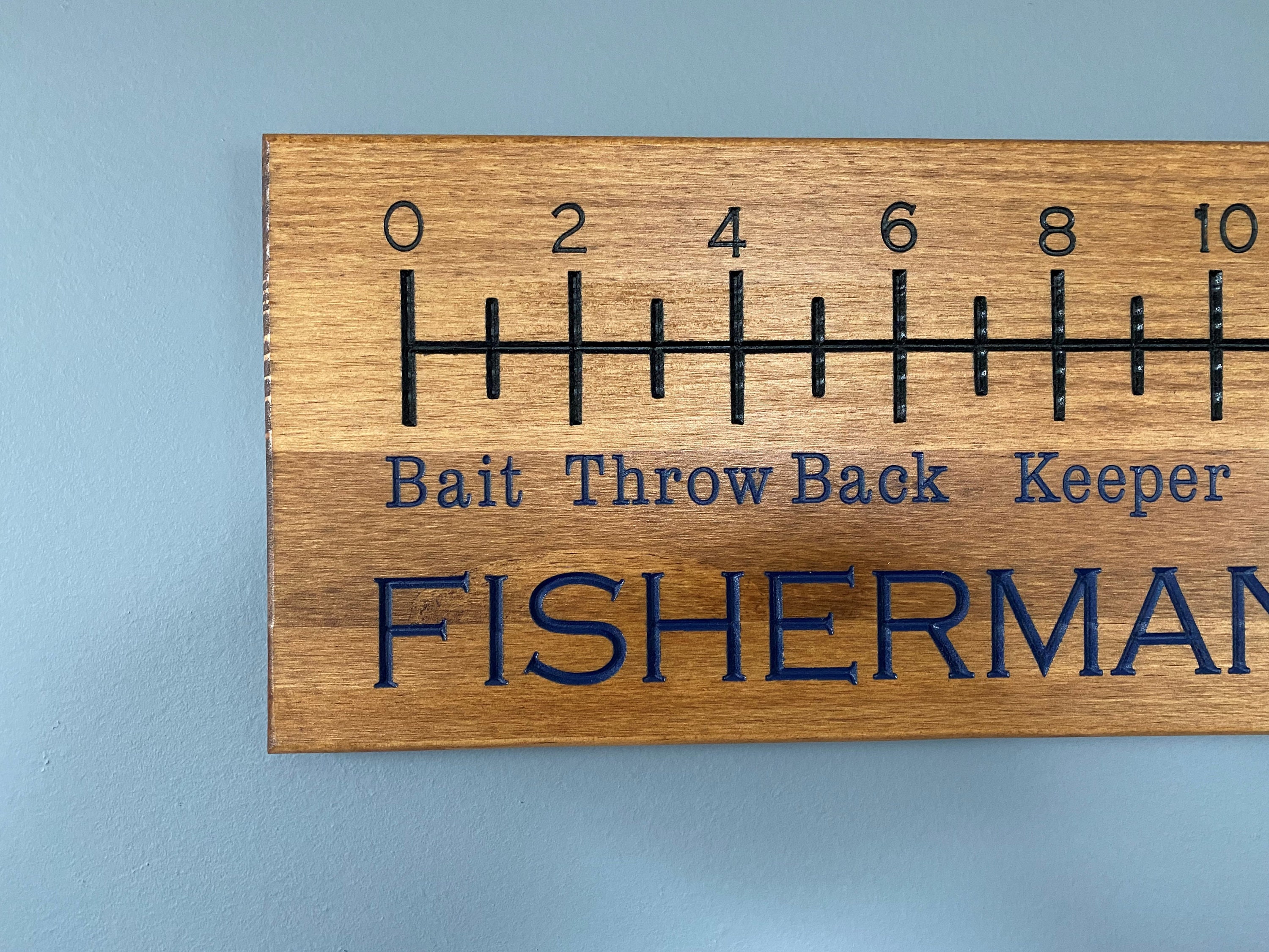 Fishermans ruler sign, lake house decor, nautical decor, cabin decor ...
