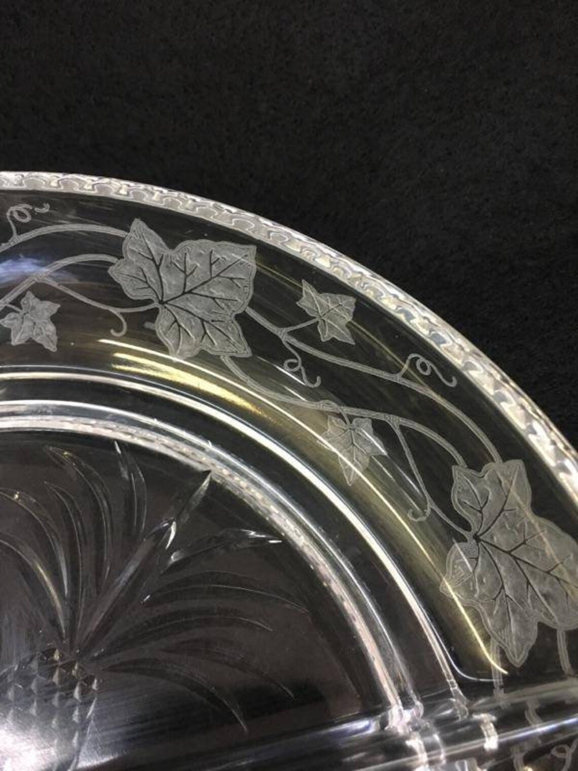 Heisey Plantation Pattern Divided Relish Dish Serving Dish Etsy