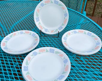 Corning Corelle Friendship Pattern Replacements - Choice of Bread and Butter Plates and Rim Soup Bowls - Sold in Sets of 5