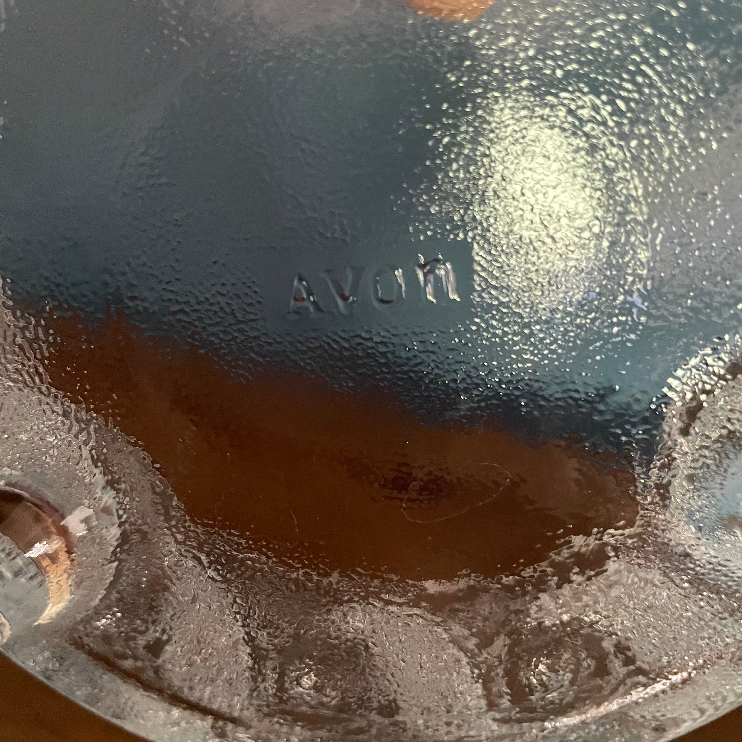 AVON エイヴォン　ハンドシェープディッシュ Vintage Avon Candy Dish Jar - Trinket Dish - Clear Glass