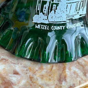 Wetzel County Courthouse Green Glass Bell - New Martinsville West