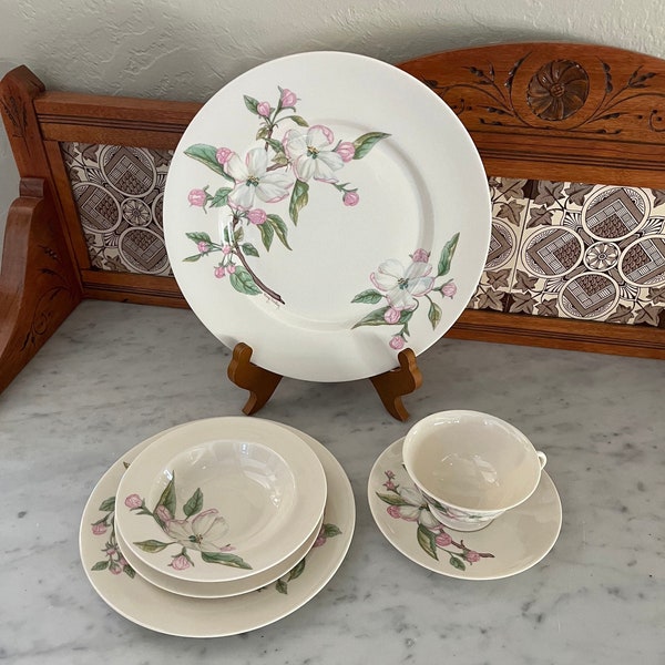 Franciscan China Chelan Pattern Replacement Pieces - Sold Separately - Pink White Blossoms - Mid Century