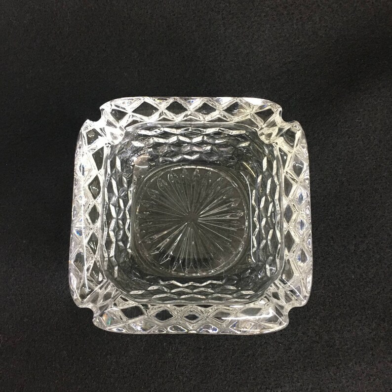 Large Square American Fostoria Ashtray RARE 4 2/3 Etsy