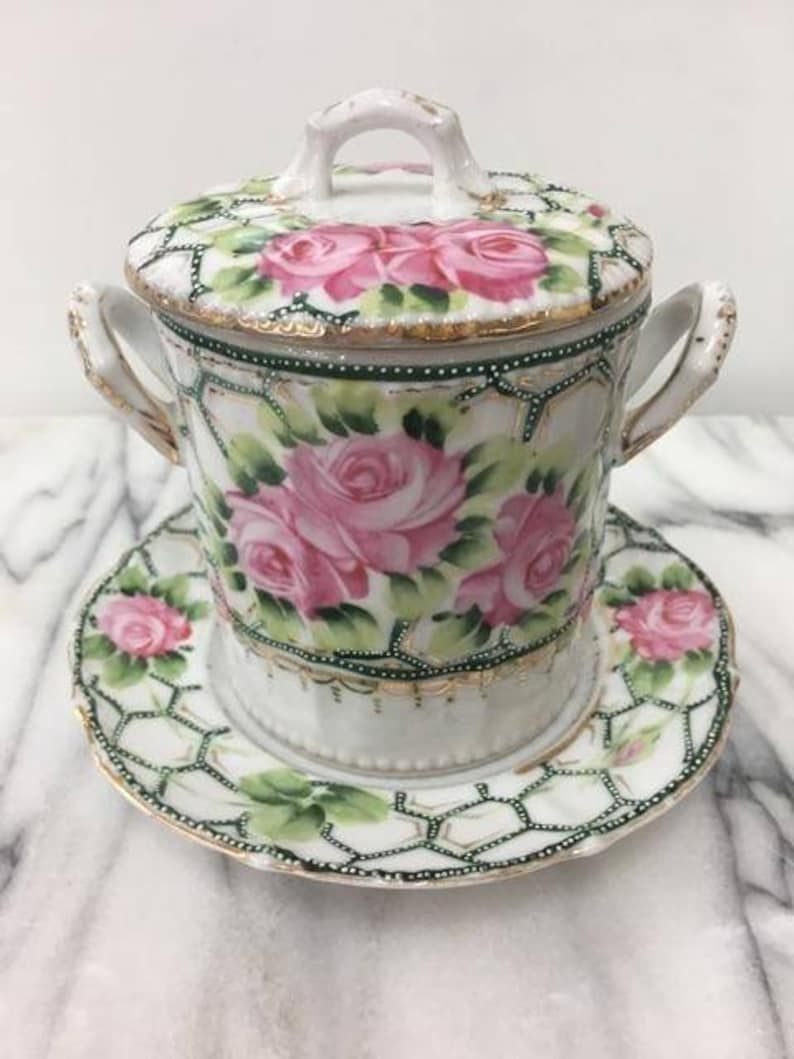 Beautiful Victorian Style Condensed Milk Container Jar Jelly Etsy