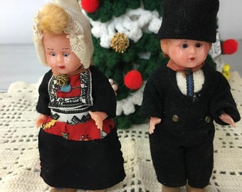 Vintage Dutch Doll Set - Boy and Girl - Great condition!