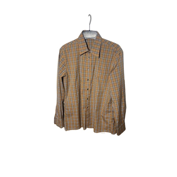 Chemise homme vintage Burberry boutonnee cottagecore taille 41 16 coupe decontractee manches longues en coton beige Etsy France