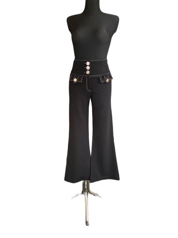 Vintage classic pants high waisted wide leg flare… - image 1