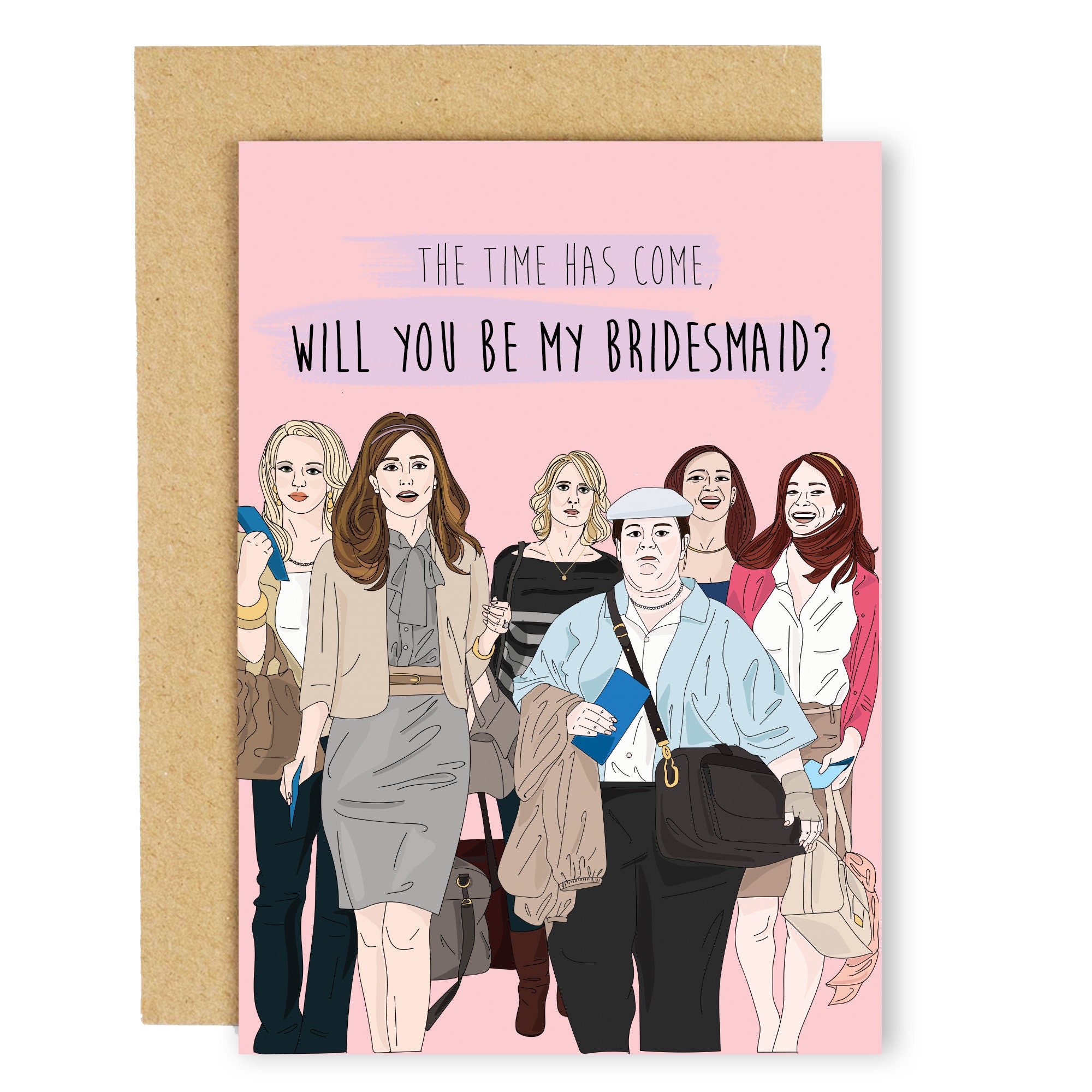 Funny bridesmaid card pack of 4 or 6 bridesmaid proposal | Etsy