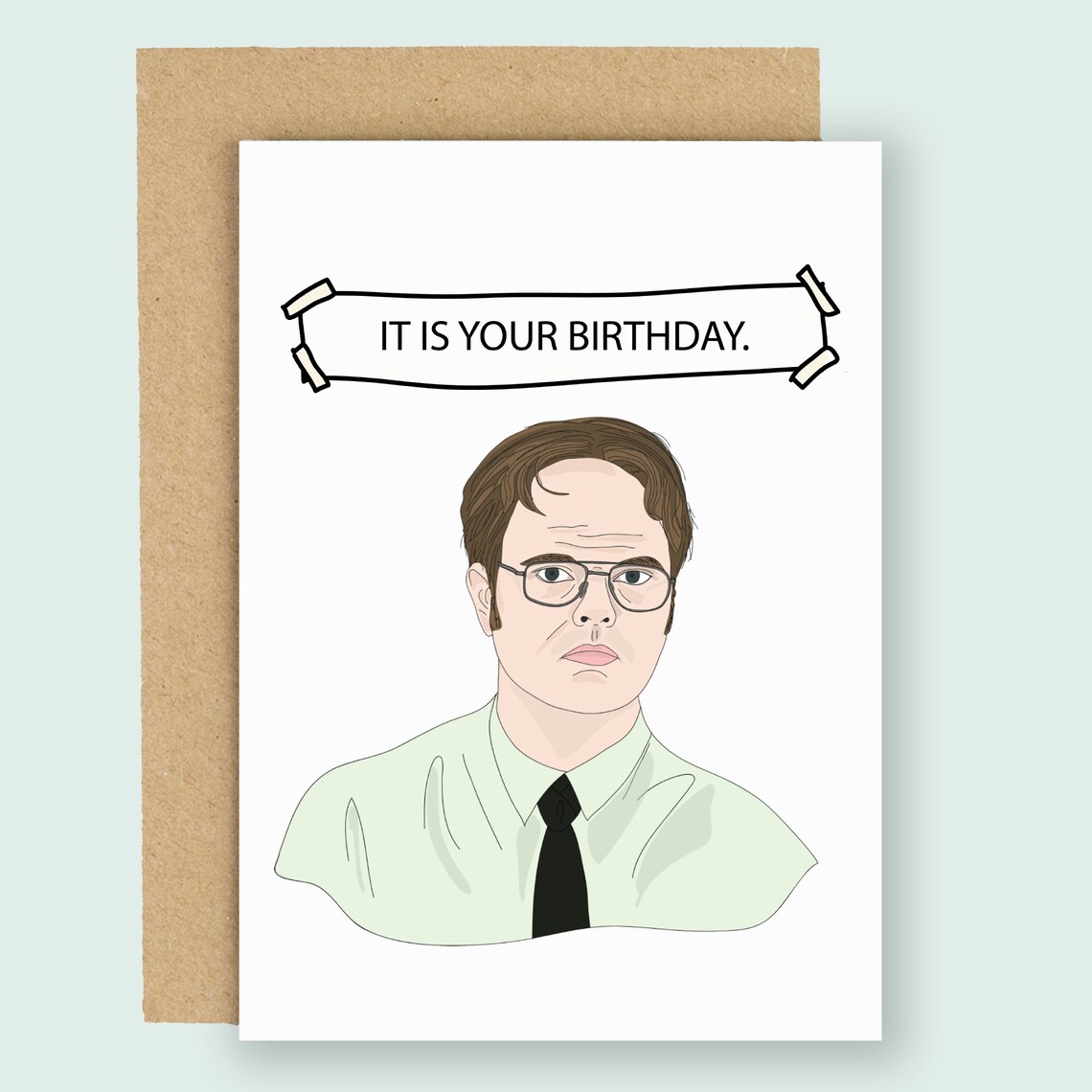 Dwight Schrute birthday card printable birthday card US Etsy