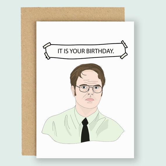 dwight schrute birthday card printable birthday card us etsy