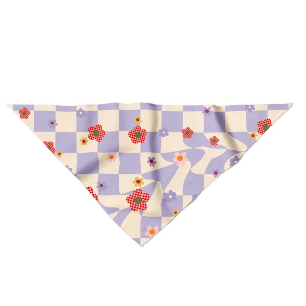 cooles Hunde Bandana uk, Flieder und Blumen Design