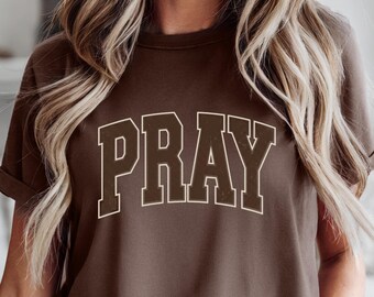 PRAY Varsity PNG | Christian Shirt Design (Digital Download)