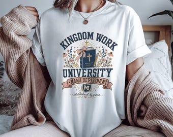 Kingdom Mom PNG | Kingdom Work University Mama Department PNG | Christian Mom PNG | Motherhood Ministry | Faith Mama Sublimation Design
