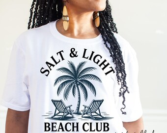 Salt and Light Beach Club SVG, Christian Faith Graphic (Matthew 5:14)