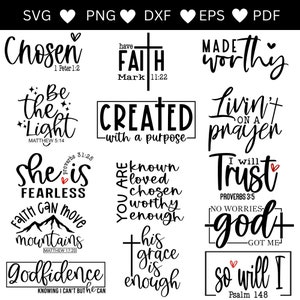 Christian Quotes Svg Bundle, Popular Right Now, Christian Sayings Svg ...