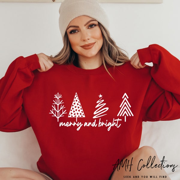 Merry and Bright Svg Png, Merry and Bright Christmas Decor, Merry Christmas Sweater Shirt, Trending Now